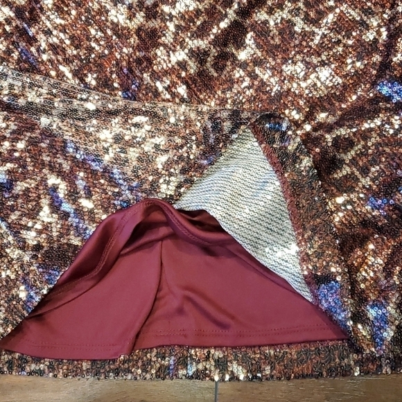 NWT Vince Camuto Sequin Jewel Neck dress evening party holiday - Picture 6 of 12